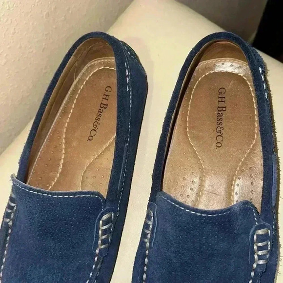 G.H.Bass&Co blue, suede driving shoes size 71/2 M main image 3